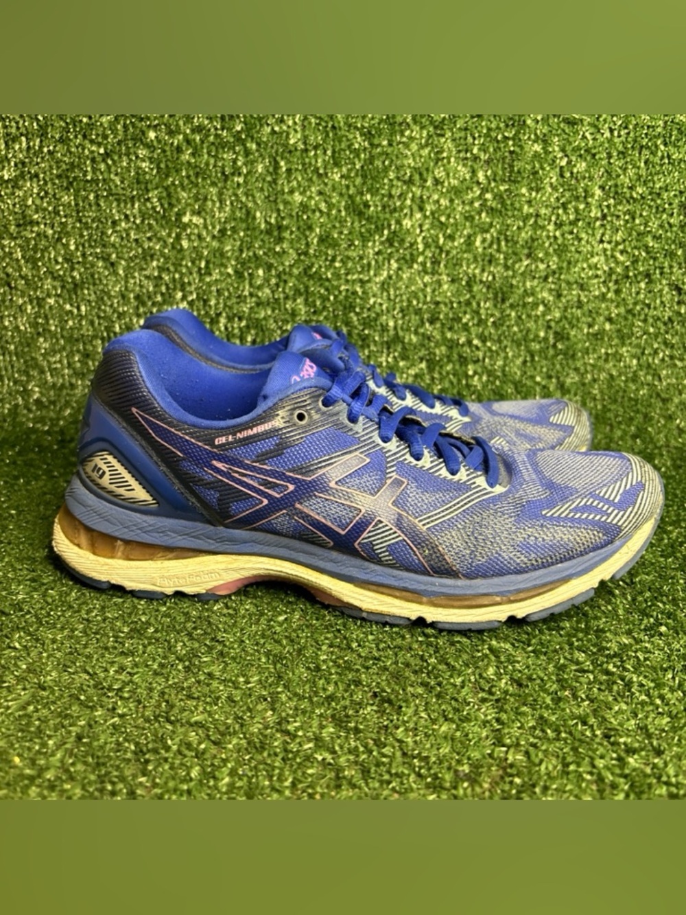 ASICS Gel-Nimbus 19 Women's Running Athletic Sneakers T750N Blue Size 8.5